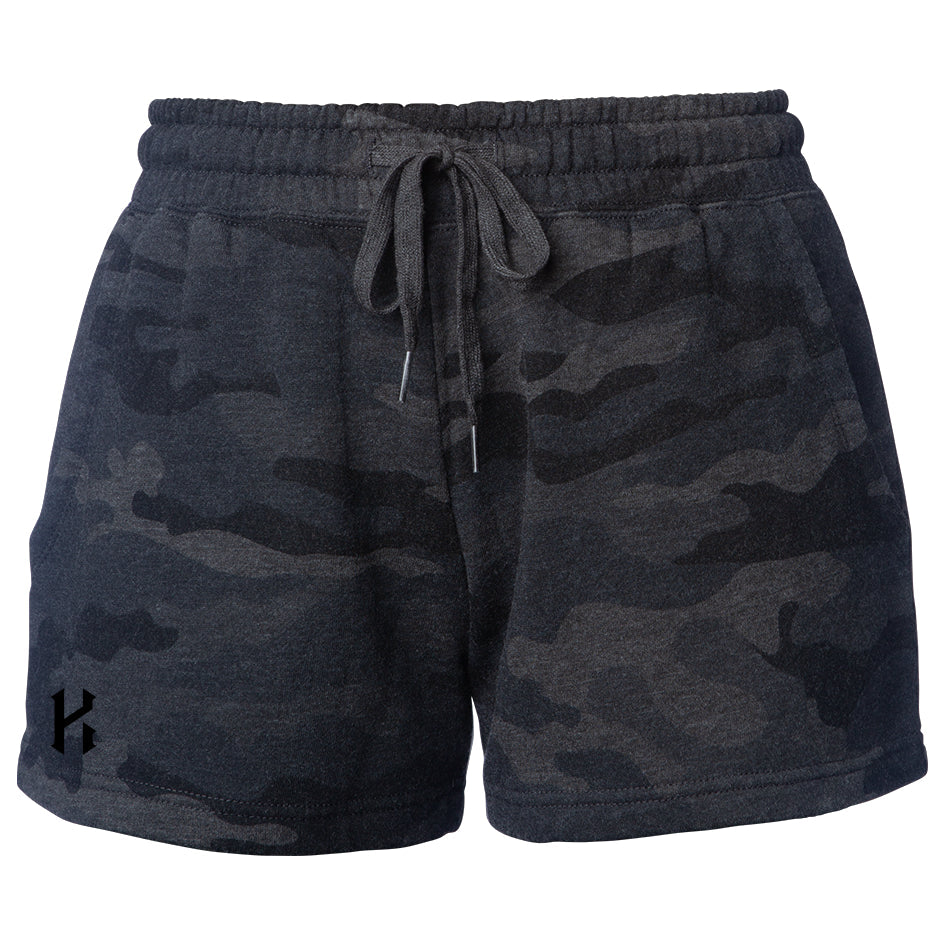 Women's Black Camo Heather Shorts