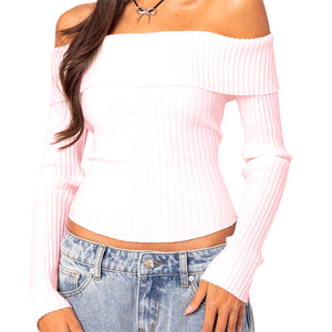 Women S Casual Loose Fit V-Neck Sweater Long Sleeve Knit Pullover Solid Color Ribbed Knitwear for Spring and Autumn