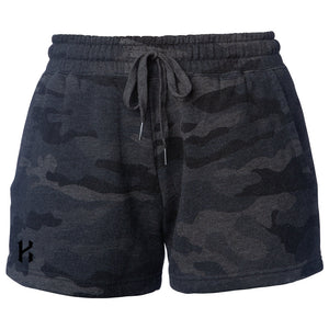 Women's Black Camo Heather Shorts