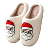 Christmas Slippers Female Home Fluffy Flip Flops Winter Women Girls Indoor Cute Deer Gingerbread Man Warm House Plush Shoes