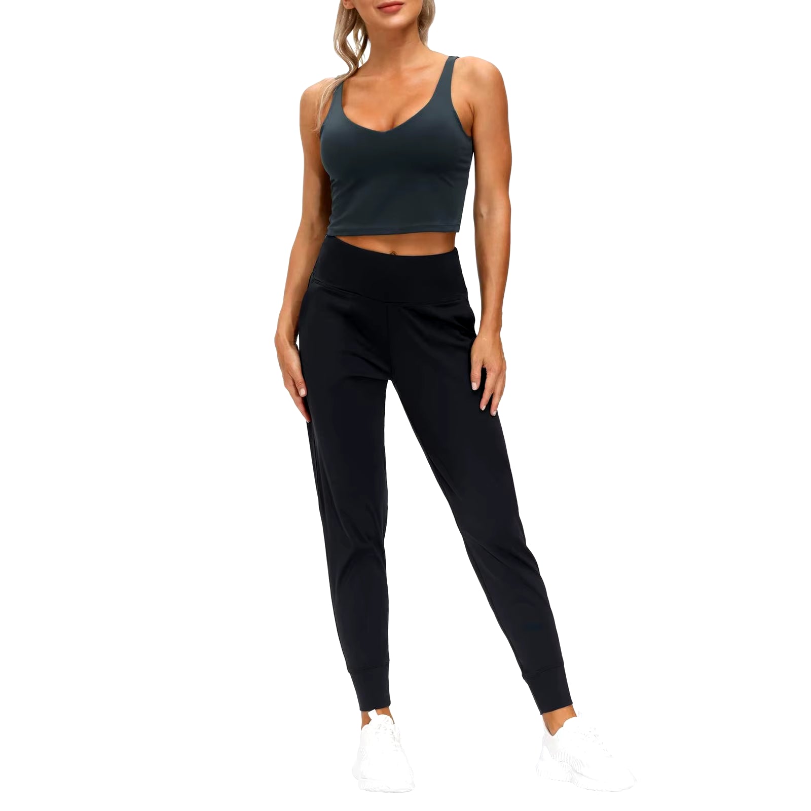 High Waist Yoga Leggings for Women - Stretchy Workout Pants with Tummy Control Moisture-Wicking Fabric for Running Exercise